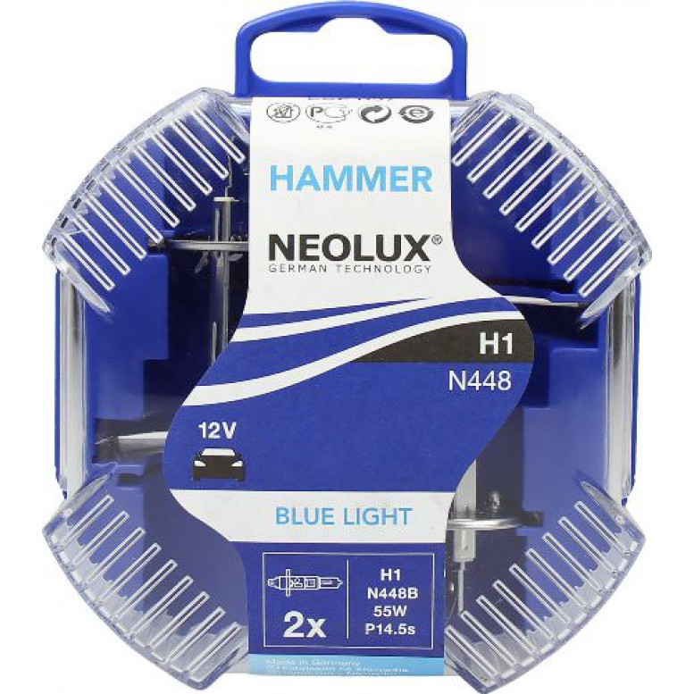 9391f81f-6386-11ea-a251-04d9f508137a Автолампа H1 12V 55W BLUE (N448B-DUOBOX)  NEOLUX   2шт.