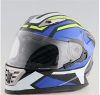 Мотошлем RACER JK802 (L) синий/желтый