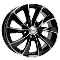 Диск колеса Rial Lugano 7,5x17 5*114,3 ET47 D70,1 Diamant black front polished