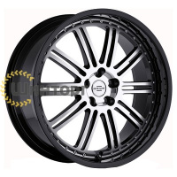 Диск колеса Redbourne Marques 9,5x22 5*120 ET32 D72 Gloss Black Mirror Cut Lip