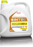 Охлаждающая жидкость Antifreeze G12 SINTEC GOLD (жёлтый) -40С (5кг)