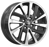 Диск колеса КиК для а/м Lada Granta "KC899" 6,0x15 4*98 Е35 D58,5 алмаз черный