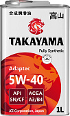Масло моторное TAKAYAMA ADAPTEC SAE 5W-40 API SN/CF, ACEA A3/B4 синт. (1л)