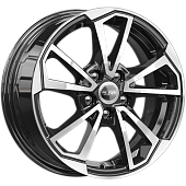Диск колеса КиК "КС1005" 6,0x15 5*100 ЕТ40 D57,1 алмаз черный